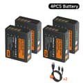 Miniatyrbillede 2 af 2: NP-W126 Batteri, 1600mAh Kapacitet, USB-C Opladning,4PCS Batteri