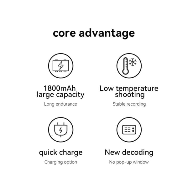 Batteri AMAGISN til GoPro Hero 12/11/10/9 3.85V 1800mAh oppladbar Li-Ion