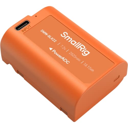 SmallRig 4979 Camera Battery USB-C Rechargeable DMW-BLK22 Orange