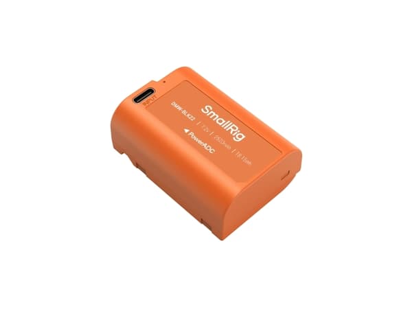 SmallRig 4979 Kameran akku USB-C ladattava DMW-BLK22 oranssi