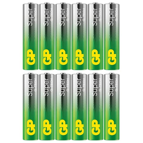 GP Batteri Super Alkaline AAA LR03 12-Pak