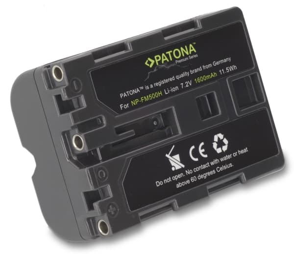 Patona batteri Patona pro Sony NP-FM500H 1600mAh Li-Ion Premium fotobatterier - PT1167