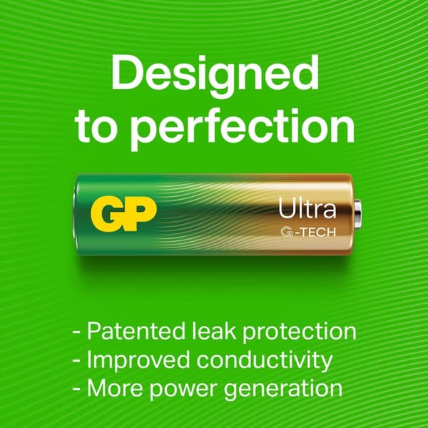 GP Batteri Ultra Alkaline AAA LR03 8-Pakning