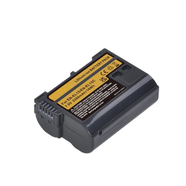 Nikon Erstatningsbatteri EN-EL15C, 2280mAh Kapacitet, Kompatibel med Flere Modeller,1 batteri