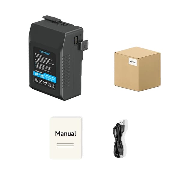 V Mount Batteri, Genopladelig, Kompatibilitet med Kameraer,BP-185