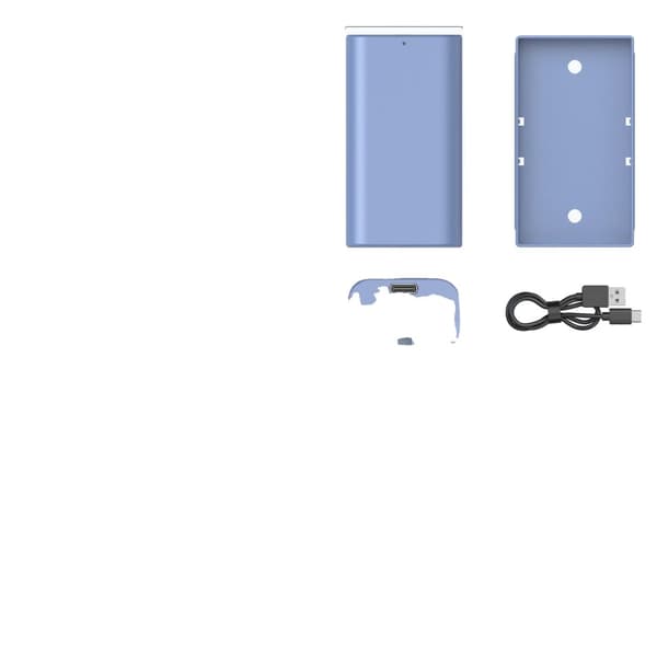 USB-C Genopladeligt Kamera Batteri, 3500mAh Kapacitet, Hurtig Opladning 5V/2.3A,Blå 4331