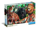 Miniatyrbilde 2 av 2: Clementoni Puzzle Compact Wild Cats 500 brikker (35584)