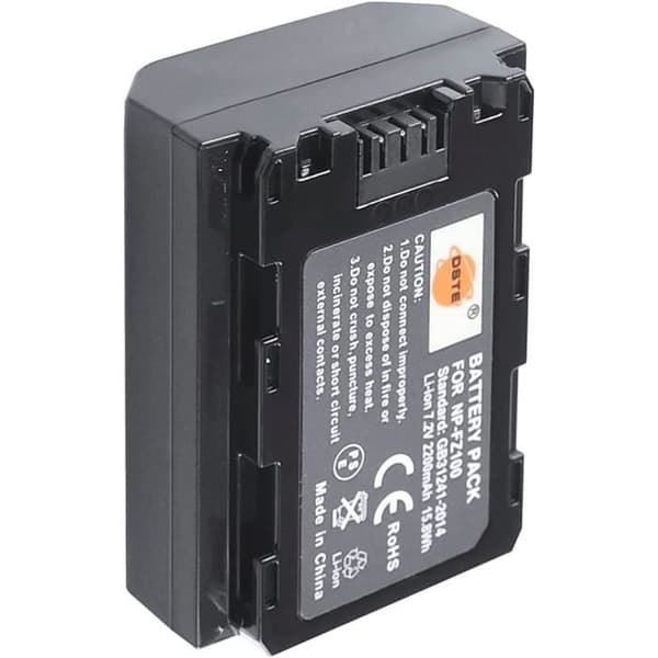 DSTE 2-pack NP-FZ100 FZ100 ersatzbatteri och DC167E rese-laddare kompatibel med Sony A7R3 A7R III 7R III 7R3