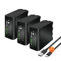 Pikkukuva 1 / 2: Akku laturilla, suuri kapasiteetti 10800mAh, nopea latauskyky,3 kpl