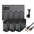 Pikkukuva 1 / 2: Akku laturilla, suuri kapasiteetti 10800mAh, nopea latauskyky,3 kpl laturilla