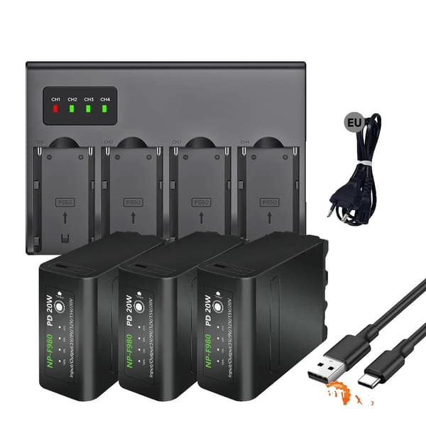 Akku laturilla, suuri kapasiteetti 10800mAh, nopea latauskyky,3 kpl laturilla