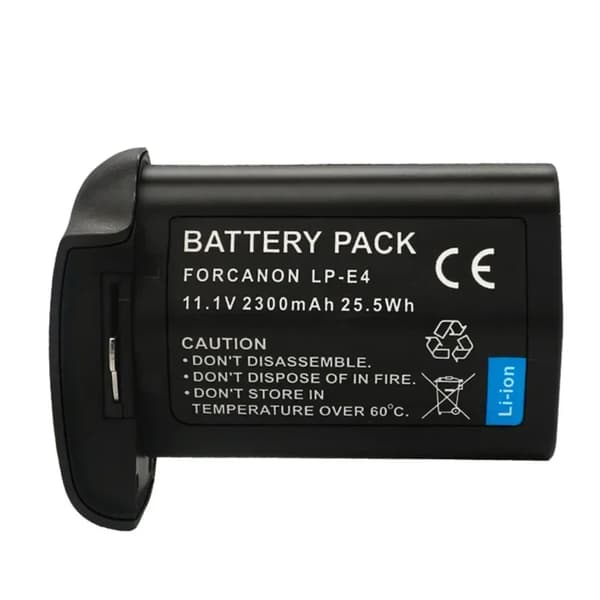 Canon LP-E4 -kameran akku, 2300mAh kapasiteetti, 11.1V jännite,2300mAh