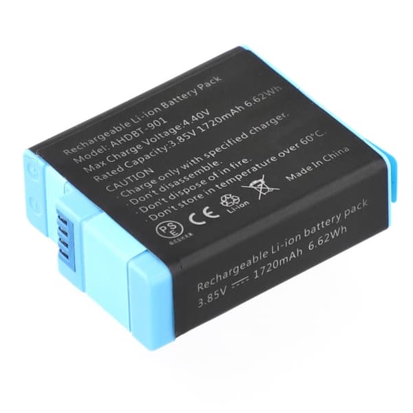 Batteri för GoPro Hero 12 11 10 9 3.85V 1720mAh AHDBT-901 Ersättningsbatteri