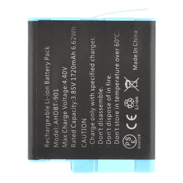Batteri för GoPro Hero 12 11 10 9 3.85V 1720mAh AHDBT-901 Ersättningsbatteri