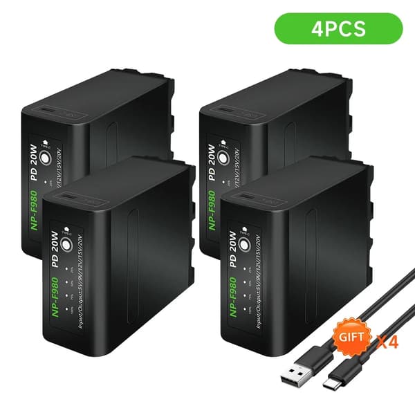 Akku laturilla, suuri kapasiteetti 10800mAh, nopea latauskyky,4Pcs-a