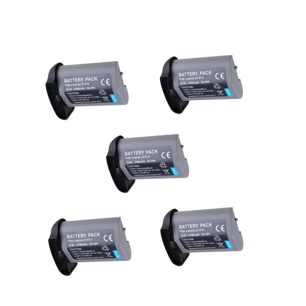 LP-E19-batteri, 10,8V, 2700mAh kapacitet,5 Batterier