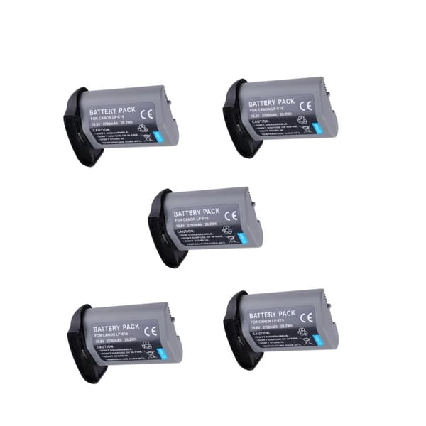 LP-E19-batteri, 10,8V, 2700mAh kapacitet,5 Batterier