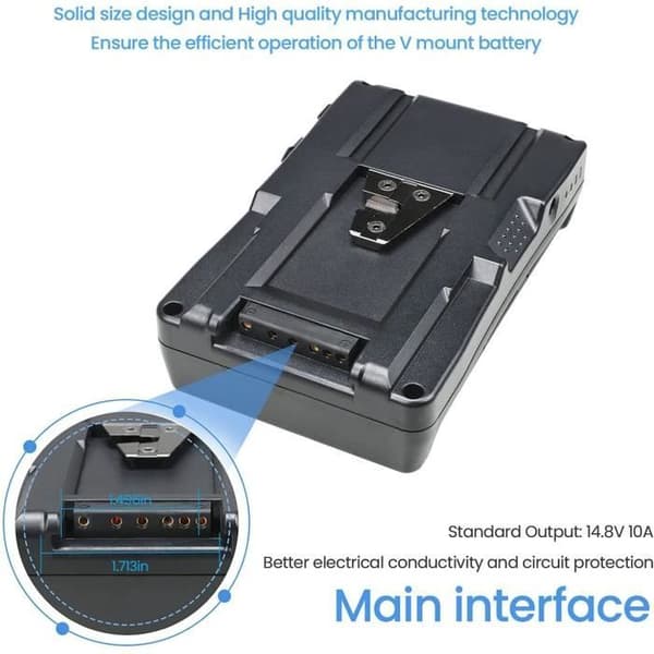 Batteri V-Mount - Wikinu - 95Wh - 6600mAh - Kompatibel med Sony - Laddare ingår