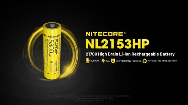 BATTERI LI-ION 3,6V/NL2153HP (5300MAH) NITECORE