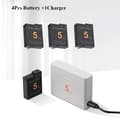 Miniatyrbillede 2 af 2: Batteri- og opladerpakke til DJI Osmo Action 5 Pro, 2100mAh kapacitet, dual slot oplader,4Batteri 1Oplader