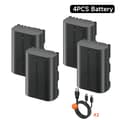 Miniatyrbild 2 av 2: LP-E6-batteri, 2400mAh kapacitet, Type-C-laddning,4PCS Batteri