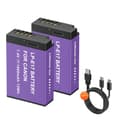 Pikkukuva 1 / 2: PALO LP-E17 Akun, 1800mAh Kapasiteetti, Type-C Lataus,2 kpl lpe17 akkua