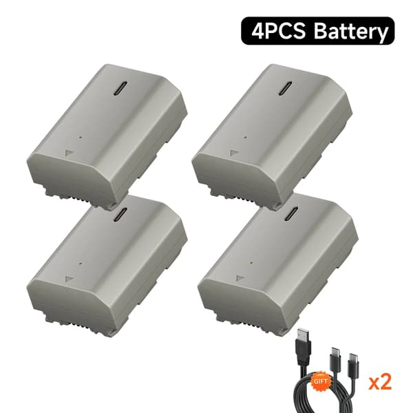 NP-FZ100 Akun, 2600mAh Kapasiteetti, Type-C Nopea Lataus,4 kpl akkua