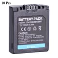 Miniatyrbillede 2 af 2: Erstatningsbatteri til Panasonic Lumix-kameraer, 1300mAh kapacitet, 7.2V spænding,10 stk. batteri