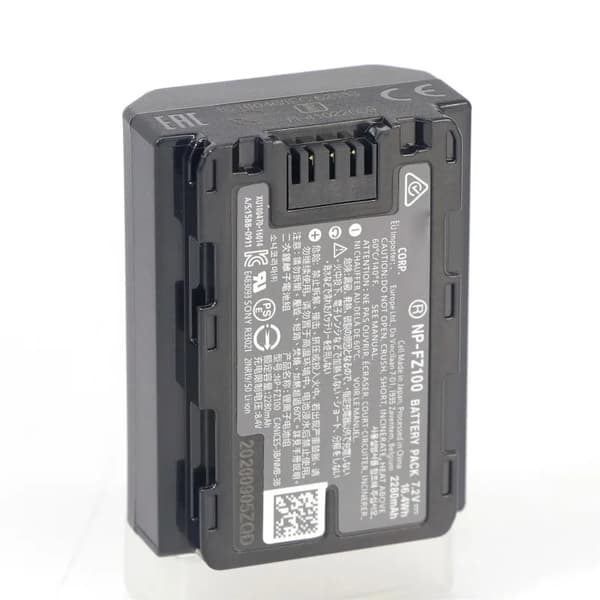 Kameran akku NP-FZ100, korkea kapasiteetti 2280mAh, kevyt muotoilu, yhteensopiva Sony A7 -sarjan kanssa