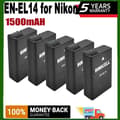 Miniatyrbillede 2 af 2: Kamerabatteri, 1500mAh kapacitet, kompatibel med flere Nikon-modeller,5 stykker