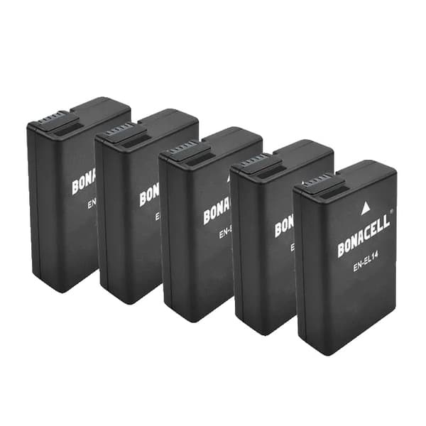 Kamerabatteri, 1500mAh kapacitet, kompatibel med flere Nikon-modeller,5 stykker
