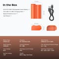 Miniatyrbillede 2 af 2: USB-C Genopladeligt Kamera Batteri, 2400mAh Kapacitet, Hurtig Opladning ved 5V / 2A,(Orange) 4966