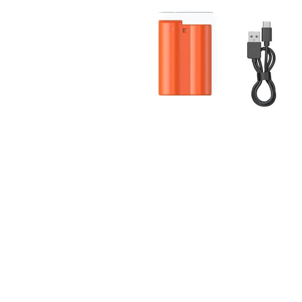 USB-C Genopladeligt Kamera Batteri, 2400mAh Kapacitet, Hurtig Opladning ved 5V / 2A,(Orange) 4966
