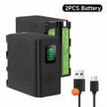 Miniatyrbillede 2 af 2: NP-F970 Batteri, 9600mAh Kapacitet, Type-C Opladning,2 stk batteri