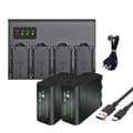 Miniatyrbillede 1 af 2: Batteri med oplader, høj kapacitet 10800mAh, hurtig opladningskapacitet,2 stk. med oplader