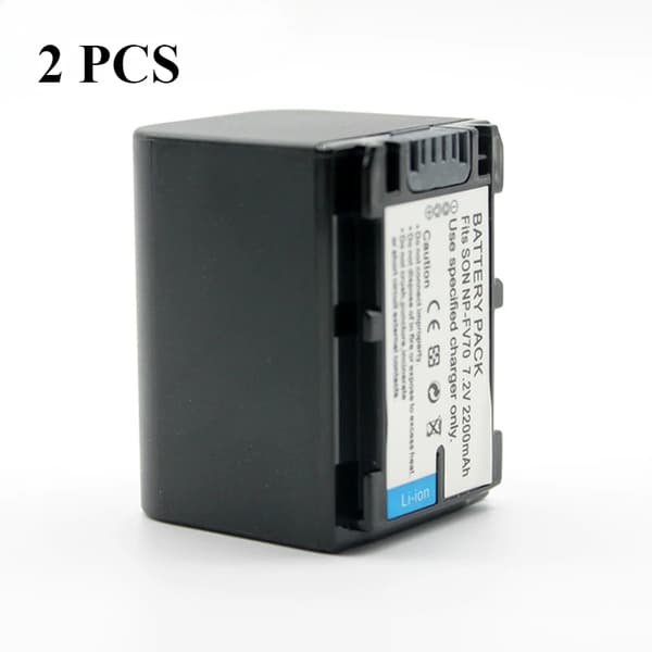 Kameran akku NP-FV70A, 2200mAh kapasiteetti, 7.3V jännite,2 kpl