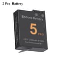 Miniatyrbillede 2 af 2: Batteri- og opladerpakke til DJI Osmo Action 5 Pro, 2100mAh kapacitet, dual slot oplader,2Pcs Batteri