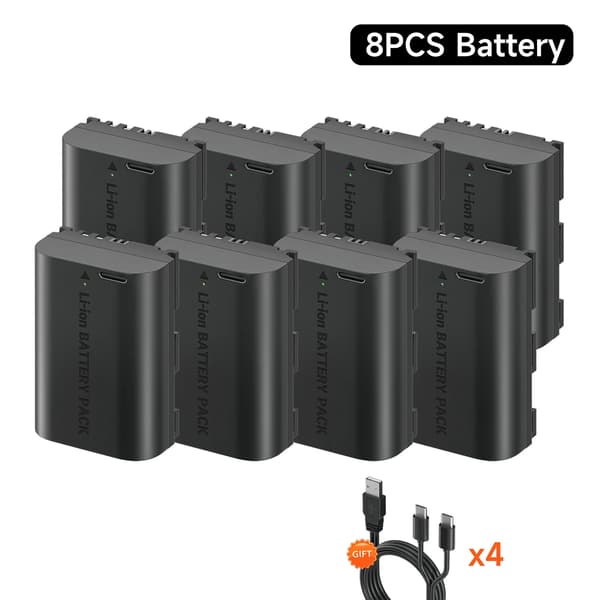 Canon LP-E6 -akku, 2400mAh kapasiteetti, yhteensopiva Canon EOS -kameroiden kanssa,8kpl Akku