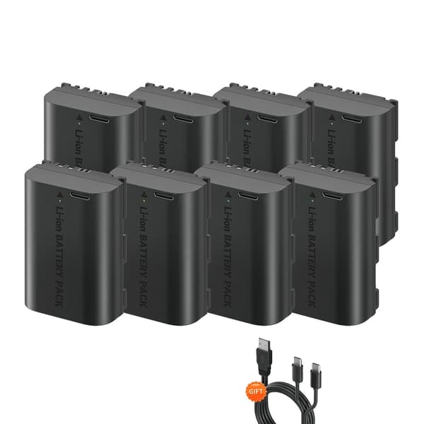 Canon LP-E6 -akku, 2400mAh kapasiteetti, yhteensopiva Canon EOS -kameroiden kanssa,8kpl Akku
