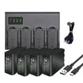 Miniatyrbillede 1 af 2: Batteri med oplader, høj kapacitet 10800mAh, hurtig opladningskapacitet,4 stk. med oplader