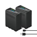 Miniatyrbillede 1 af 2: Genopladeligt kamera batteri, 10800mAh kapacitet, PD20W hurtigopladning,NP-F980X2