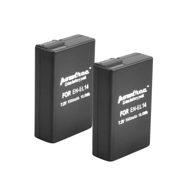 Li-ion kamera batteri, 1500mAh kapacitet, 7.2V spænding,2 stk. batteri