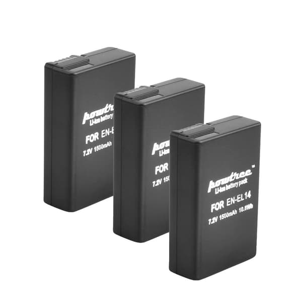 Li-ion kamera batteri, 1500mAh kapacitet, 7.2V spänning,3 st Batteri