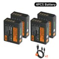 Miniatyrbillede 2 af 2: NP-W126D Batteri, 1600mAh Kapacitet, USB-C Opladning,4STK