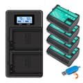 Miniatyrbillede 1 af 2: Nikon EN-EL15 Batteri, Kompatibel med D7000, D750, D810, 4 batteri og oplader