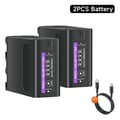 Pikkukuva 2 / 2: Ladattava kameran akku, LED-virranäyttö, Type-C PD 30W nopea lataus,2 kpl F990-akku