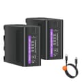 Pikkukuva 1 / 2: Ladattava kameran akku, LED-virranäyttö, Type-C PD 30W nopea lataus,2 kpl F990-akku