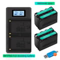 Pikkukuva 2 / 2: Kameran akku, 8800mAh kapasiteetti, yhteensopiva Sony NP-F550, NP-F750, NP-F960 kanssa,2 kpl F960 1 laturi