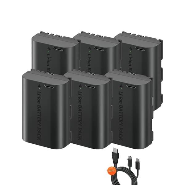 Canon LP-E6 -akku, 2400mAh kapasiteetti, yhteensopiva Canon EOS -kameroiden kanssa, 6 kpl paristoja