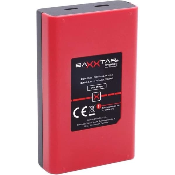 Batteri - BAXXTAR - NP-W126s NP-W126 - 2x 1140mAh - Mini LCD Laddare - Li-Ion